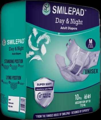 Wooden Pulp And Sap Smilepad Adult Diaper Open Type Medium