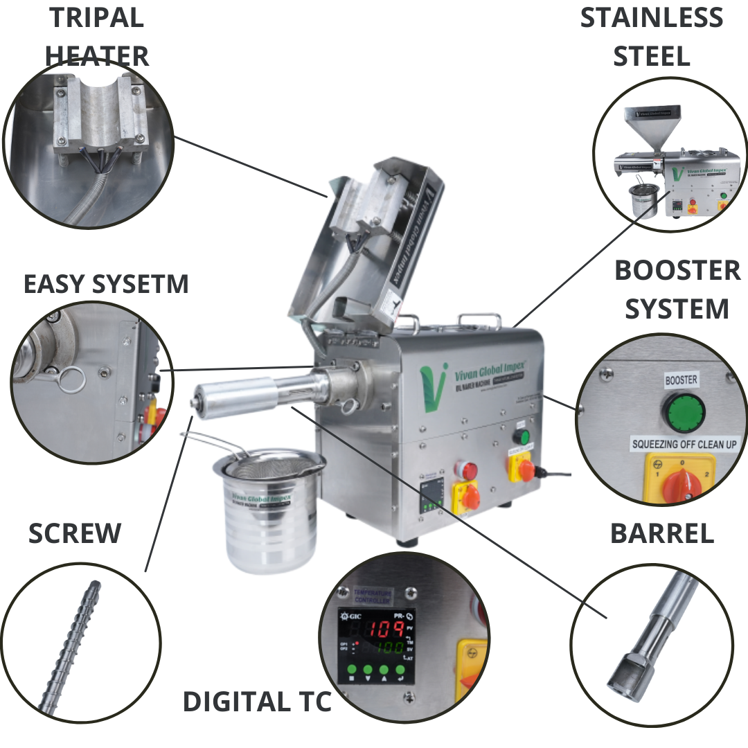 Silver Automatic Cold Press Oil Machine