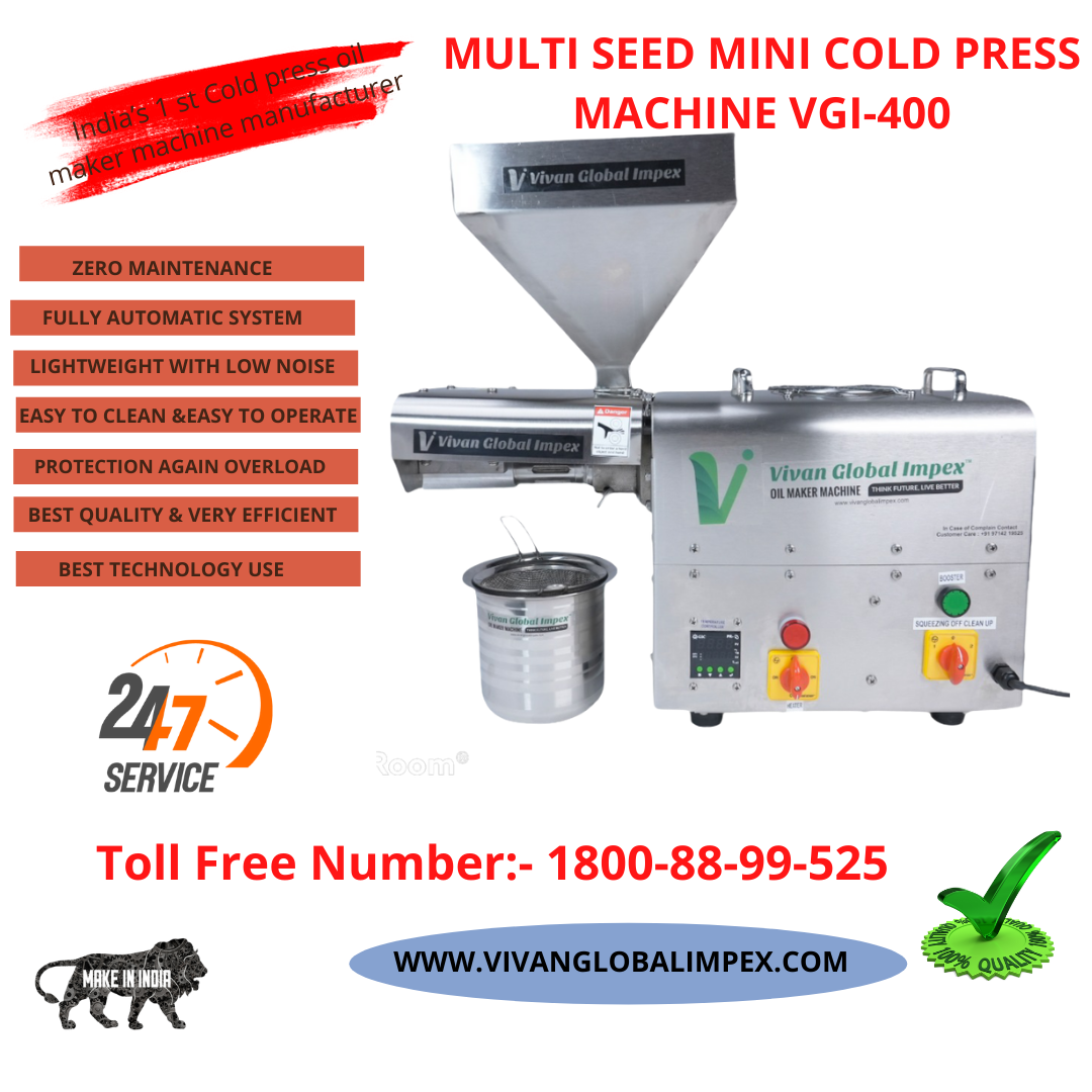 Silver Automatic Cold Press Oil Machine