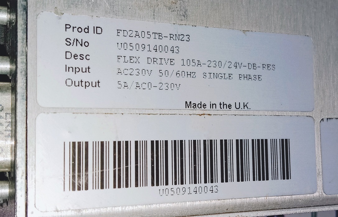 Baldor Servo Drive Fd2a05tb-rn23
