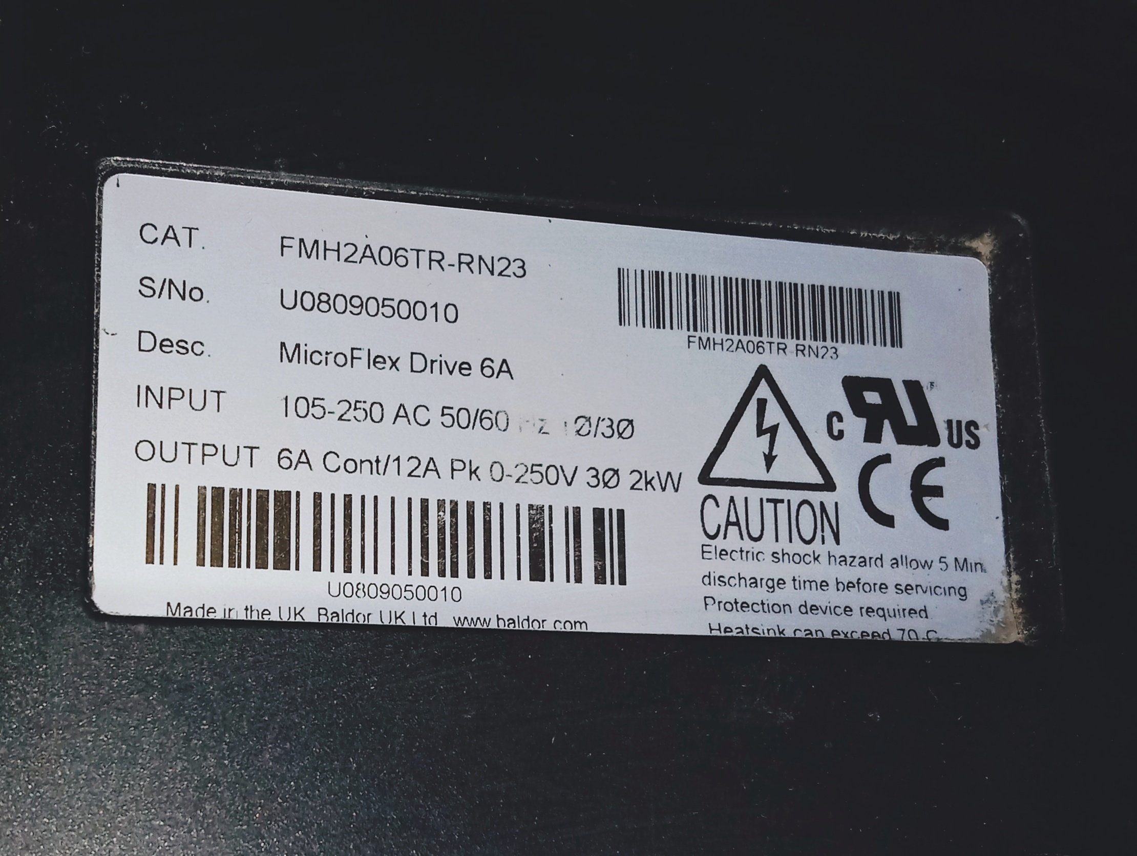 Baldor Servo Drive Fd2a05tb-rn23