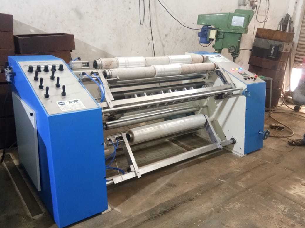 Harshal Slitter Rewinders - Automatic Stretch Film Slitting Rewinding Machine | 600 Mm Max. Web Width, 300 Mm Rewind Diameter, 200-400 Meters/minute Speed, 3 Phase Power Source, 10-60 Micron Coating Thickness, 2 Tons/day Production Capacity, 3 Years Warranty, Painted Finish, 750kg Weight