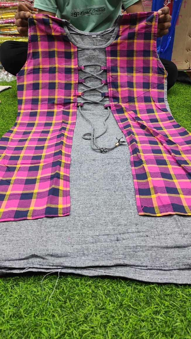 Ladies Kurti - Khadi Cotton Collection, Adult Size, 17 Color Options, Short Sleeves, Breathable & Washable For All Seasons