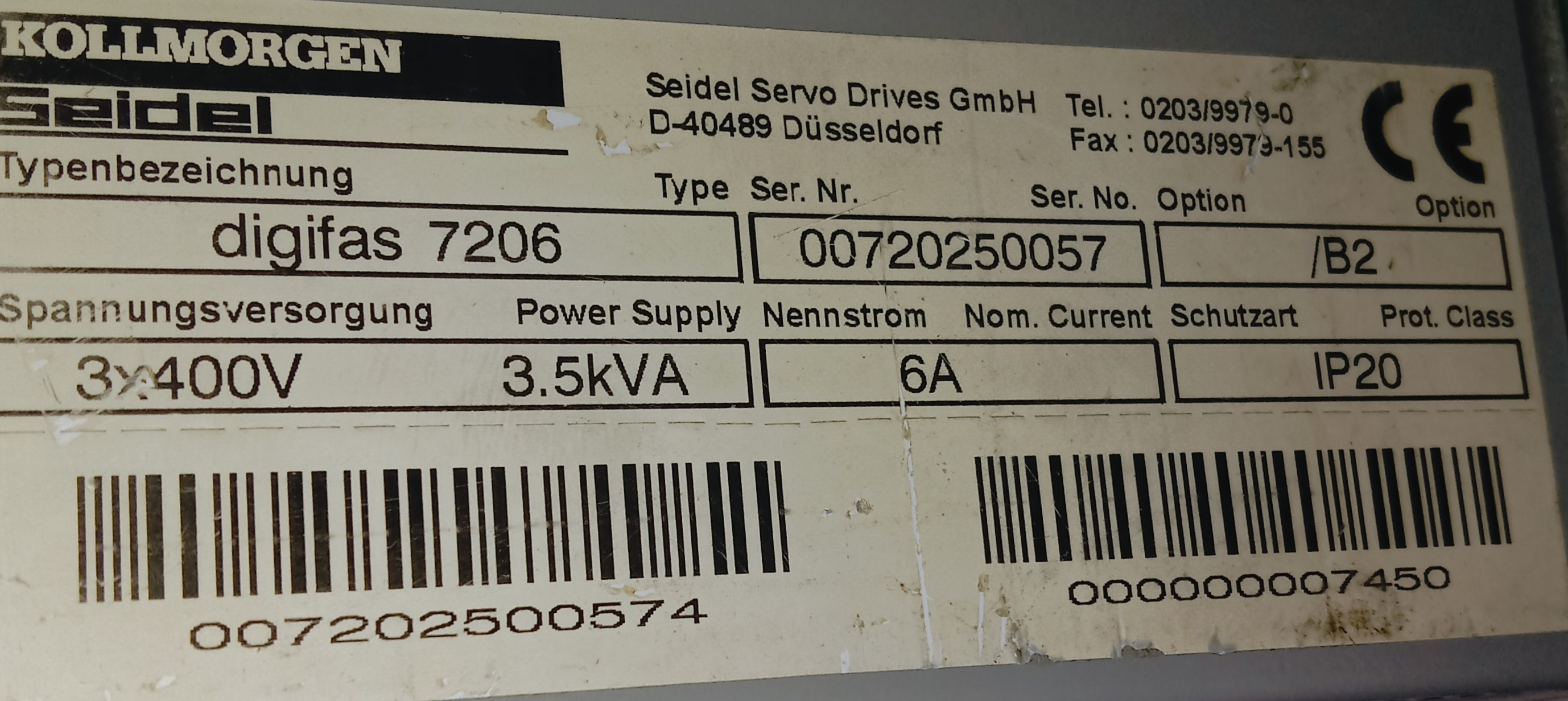Kollmorgen Servo Drive D-40489