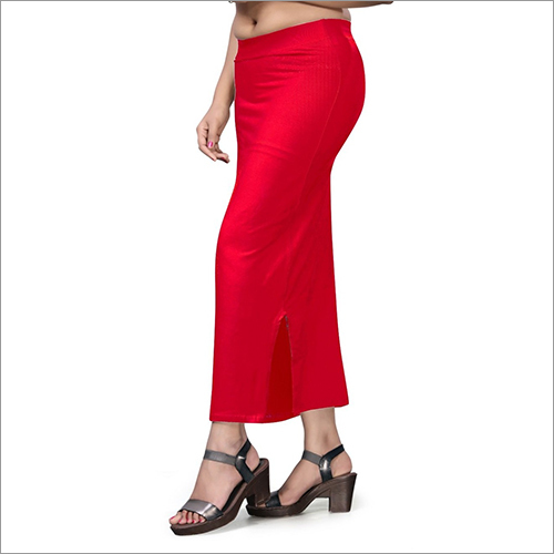 Plain Red Beige Saree Shaper