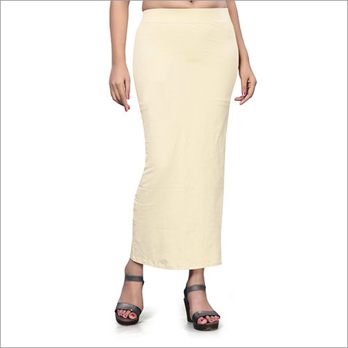 Plain Cream Beige Saree Shaper