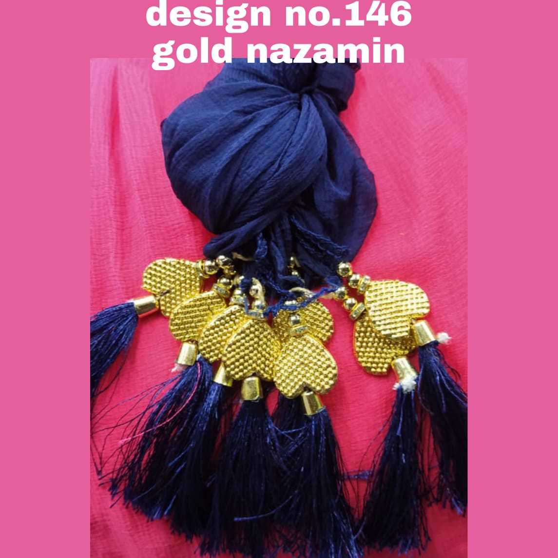 Same Plain Gold Nazamin Dupatta