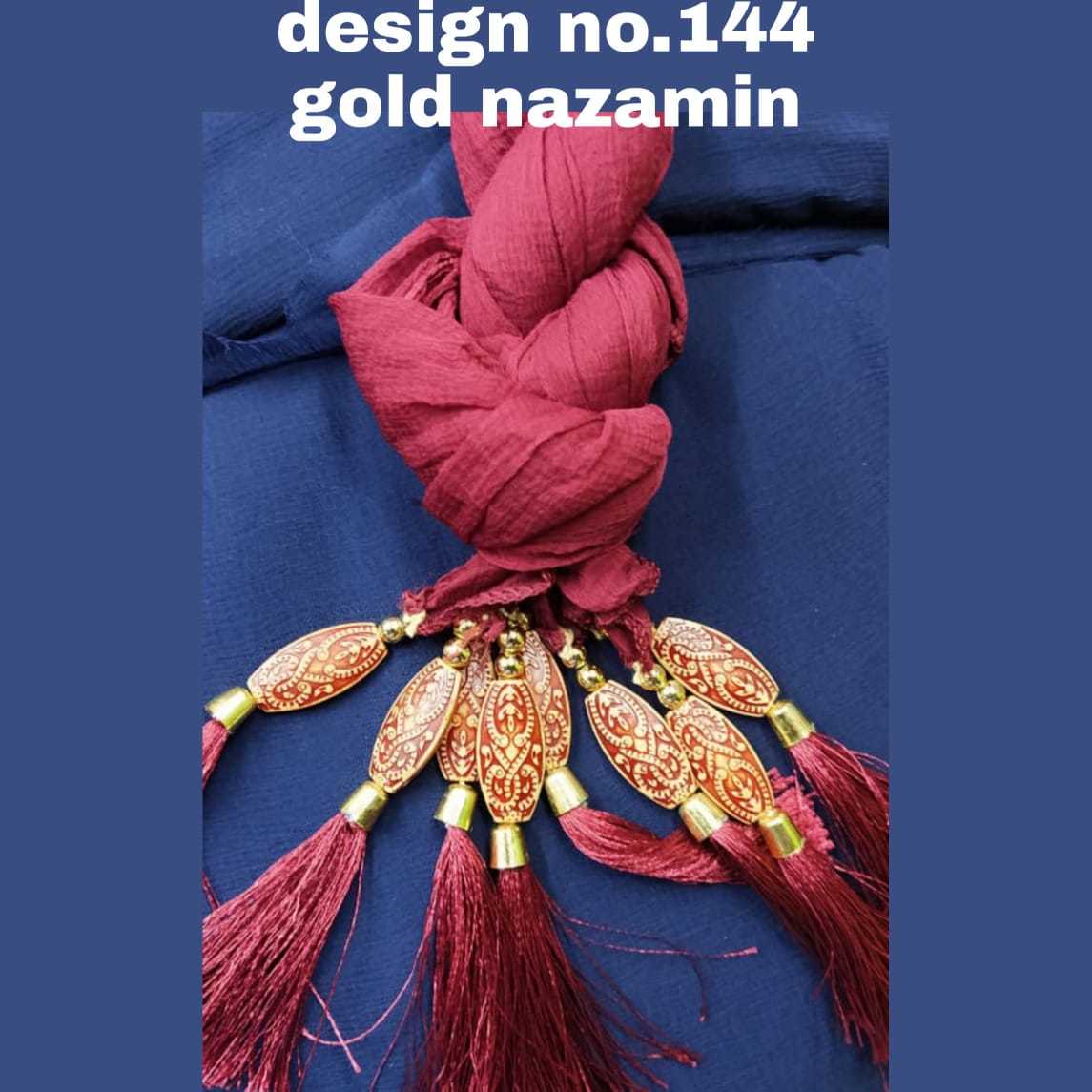 Same Plain Gold Nazamin Dupatta