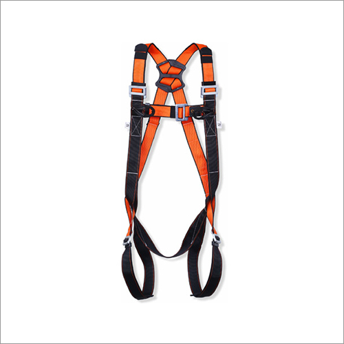 Full Body Safety Harness - Polyester Material, Blue Color | Designed For Industrial Use, Male Wear, Reusable, Distributes Fall Forces Efficiently
