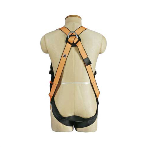 Full Body Safety Harness - Polyester Material, Blue Color | Designed For Industrial Use, Male Wear, Reusable, Distributes Fall Forces Efficiently