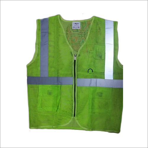 Football Net Green Jacket - Reflective Jacket, Unisex Design, Gray Reflective 2" Tape, Comfortable Fit, Ideal for Industrial Usage, Green Color