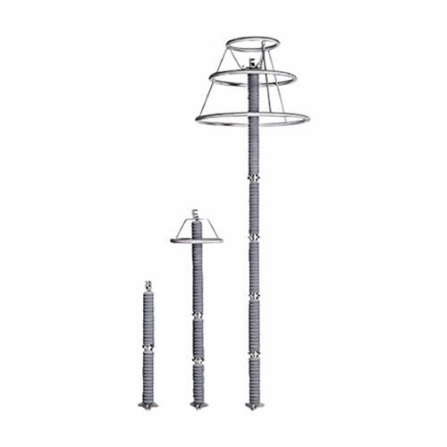 120kv 10ka पॉलिमर स्टेशन क्लास-3 लाइटनिंग अरेस्टर इंसुलेटिंग बेस और सर्ज मॉनिटर के साथ