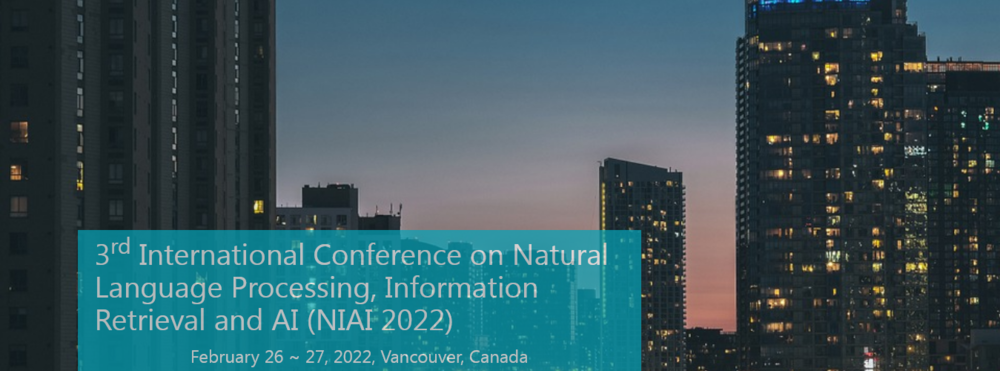 International Conference on Natural Language Processing, Information Retrieval and AI (NIAI)