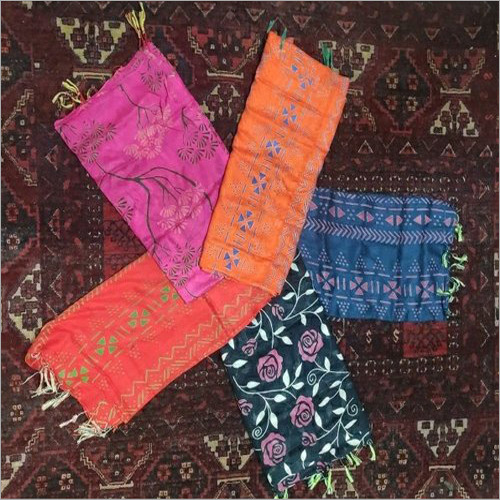 Rayon Dupatta - Multicolour Customized Size, Cloth Decoration with Ethnic Indian Embroidery for All Seasons