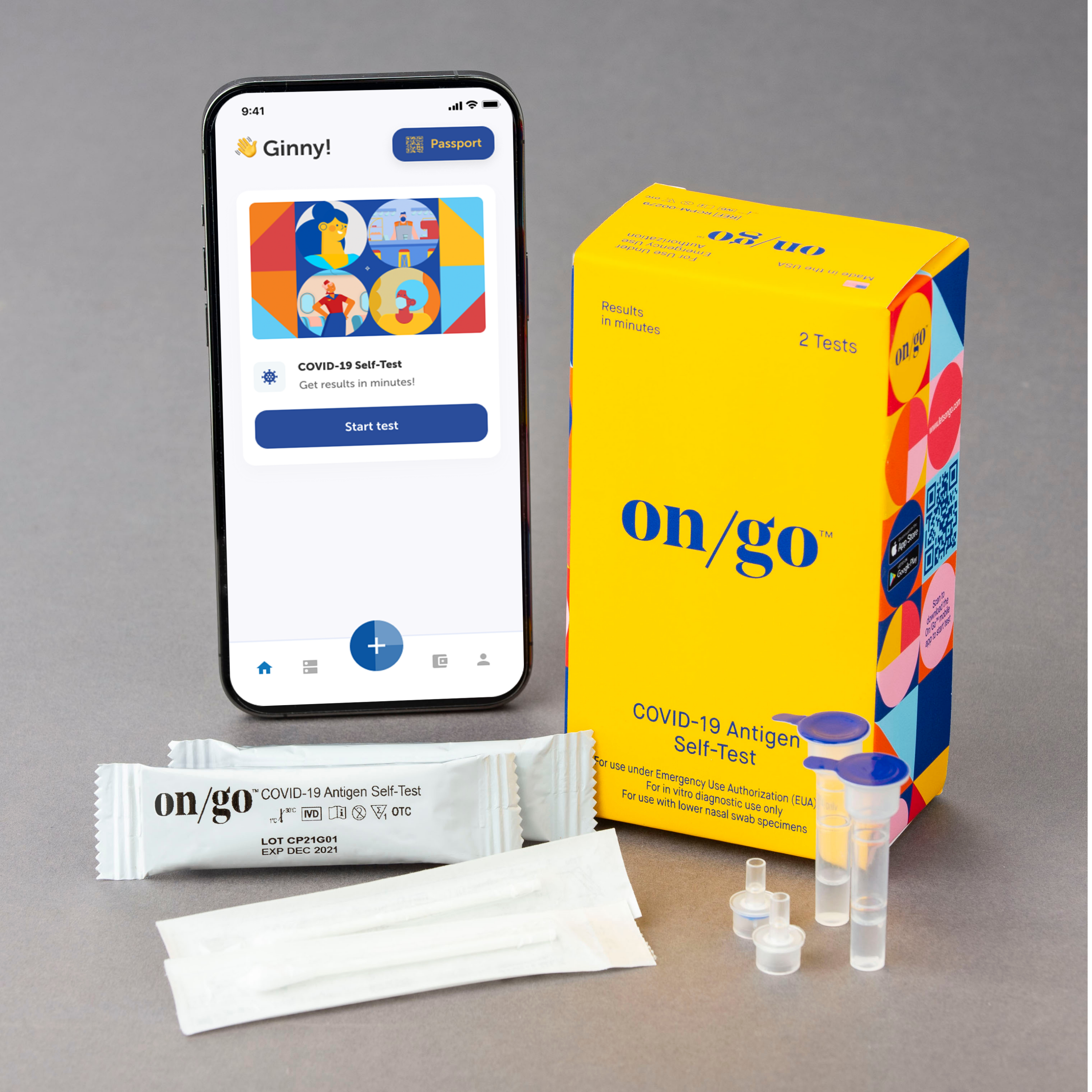 Travel Antigen Test - Nasal Swab, 10-minute Rapid Results, 95% Accuracy, Fda Eua, Mobile App, Shareable Results