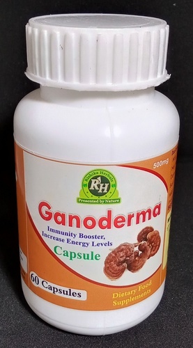 Ganoderma Capsule - Food Grade Powder, Anti-Oxidant and Immunity Booster for All | Twice Daily, 24 Months Shelf Life