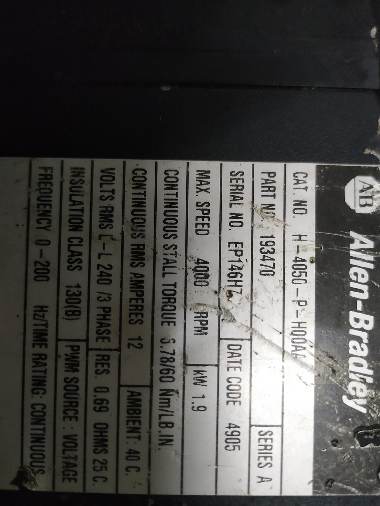 Allen-bradley Mpl-a4530k-sj22aa Servo Motor