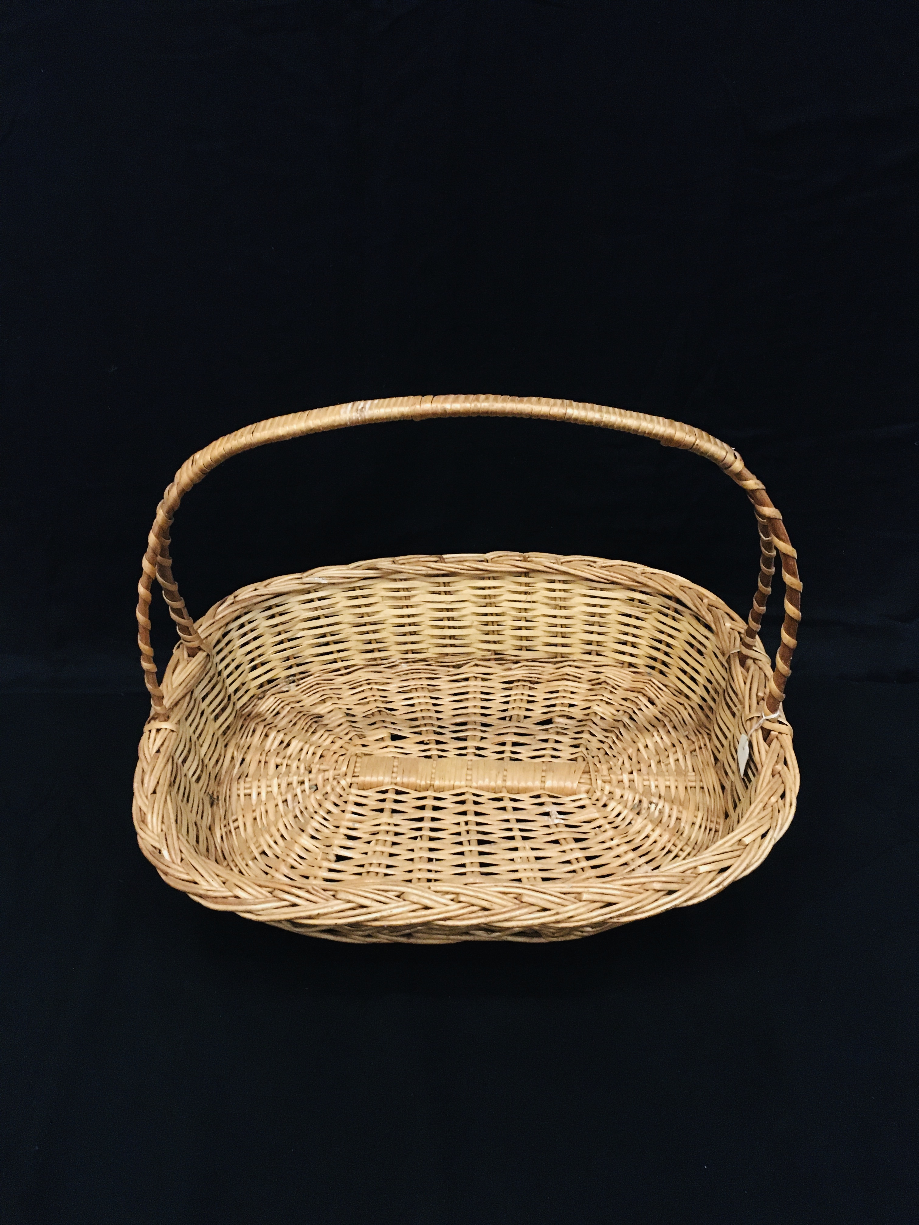 Rectangle Basket 15x10 Inch - Cane And Bamboo Craft | Polished Finish, Ideal For Gift Giving And Home Decoration