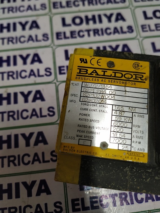 Baldor W072/1354 Servo Motor