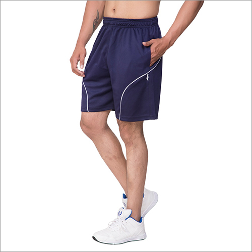 Mens Sports Shorts - Lightweight Fabric, All Sizes Available, Navy Blue Color, Premium Quality Assurance for Defect-Free Wear