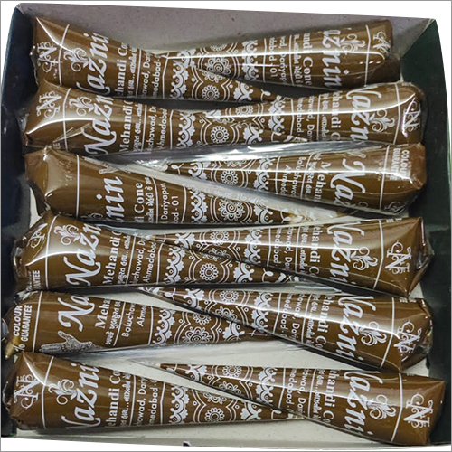 Dark Mehndi Cone - Paste Form, Green Color | Free From Harmful Chemicals, Eco-friendly Henna Solution For Artistry And Body Decoration