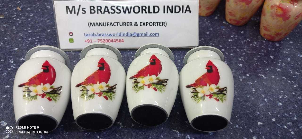 Aluminium Red Humming Bird Keepsake Cremation Urn
