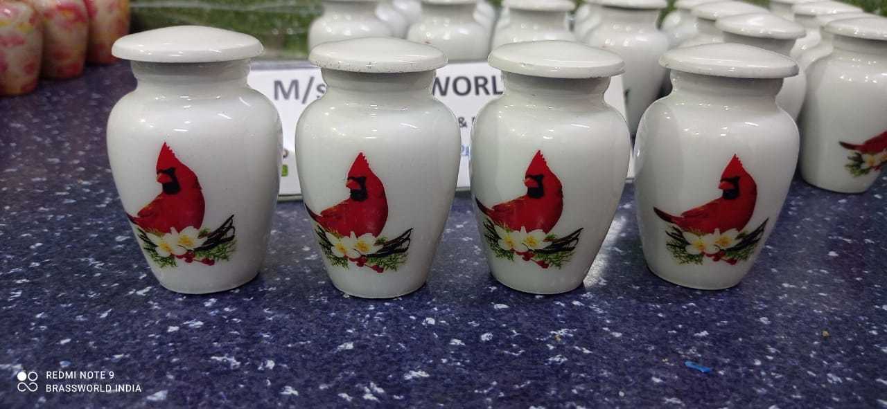 Aluminium Red Humming Bird Keepsake Cremation Urn