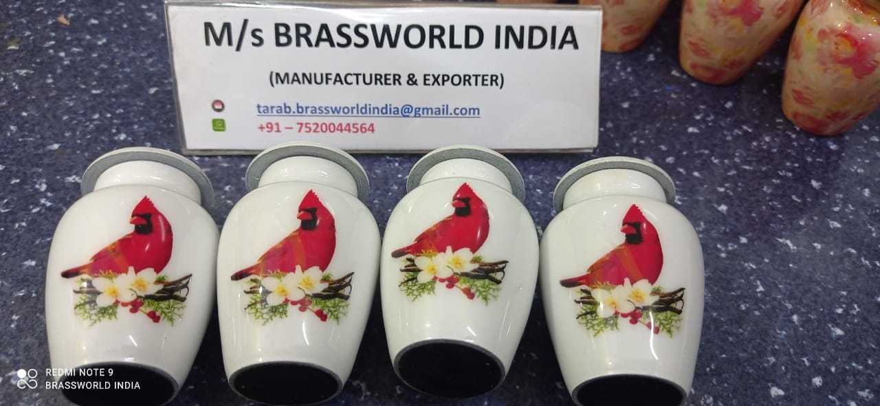 Aluminium Red Humming Bird Keepsake Cremation Urn