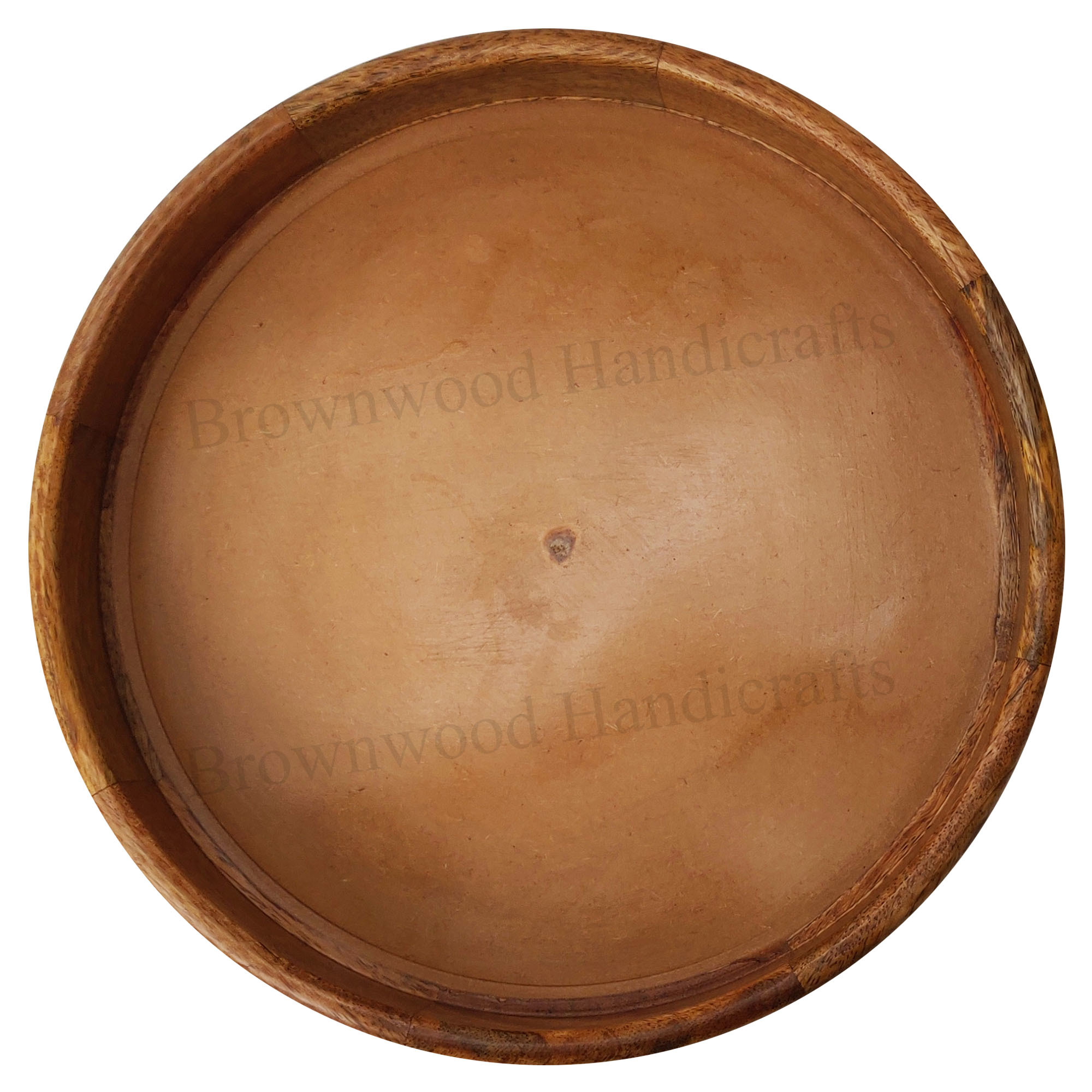 Hand-carved Wooden Serving Tray - 12 X 12 X 2 Inch | Natural Wood Home Decoration