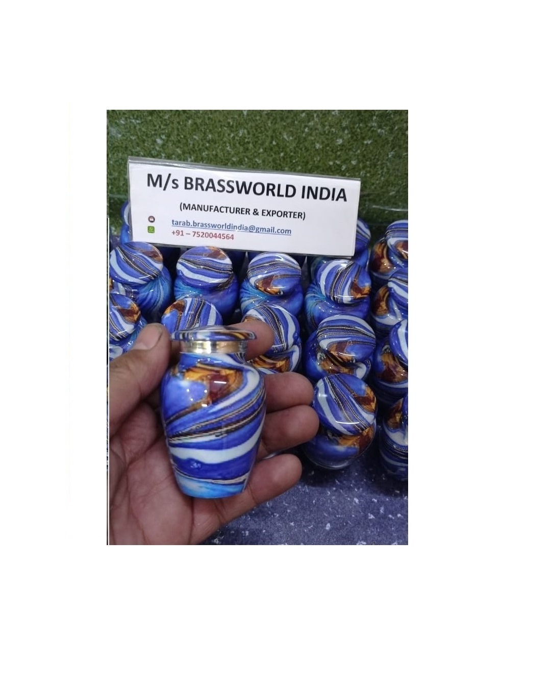 Blue Ocean Colourful High Quality Keepsake Cremation Urn