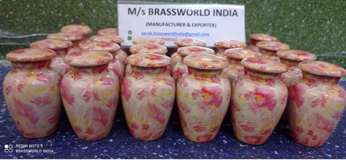 एल्युमिनियम ऑरेंज (नारंगी) रंगीन कीपसेक श्मशान कलश