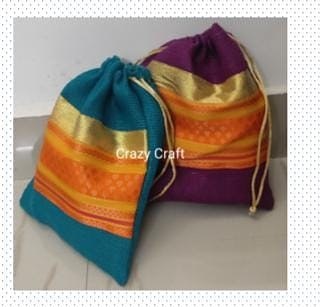 Designer Jute Multicolour Potli