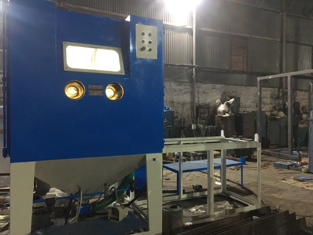 Super Blaster Machine - Corrosion-resistant, 1200mm Height X 1500mm Width X 1200mm Depth | Semi-automatic Operation, Clean & Dust-free Surface Treatment, Warranty Included