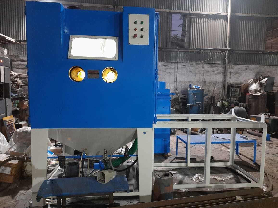 Super Blaster Machine - Corrosion-resistant, 1200mm Height X 1500mm Width X 1200mm Depth | Semi-automatic Operation, Clean & Dust-free Surface Treatment, Warranty Included