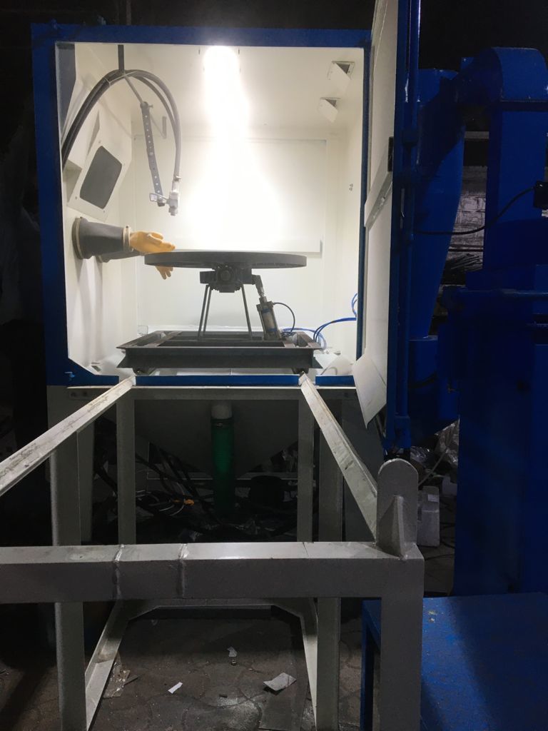 Super Blaster Machine - Corrosion-resistant, 1200mm Height X 1500mm Width X 1200mm Depth | Semi-automatic Operation, Clean & Dust-free Surface Treatment, Warranty Included