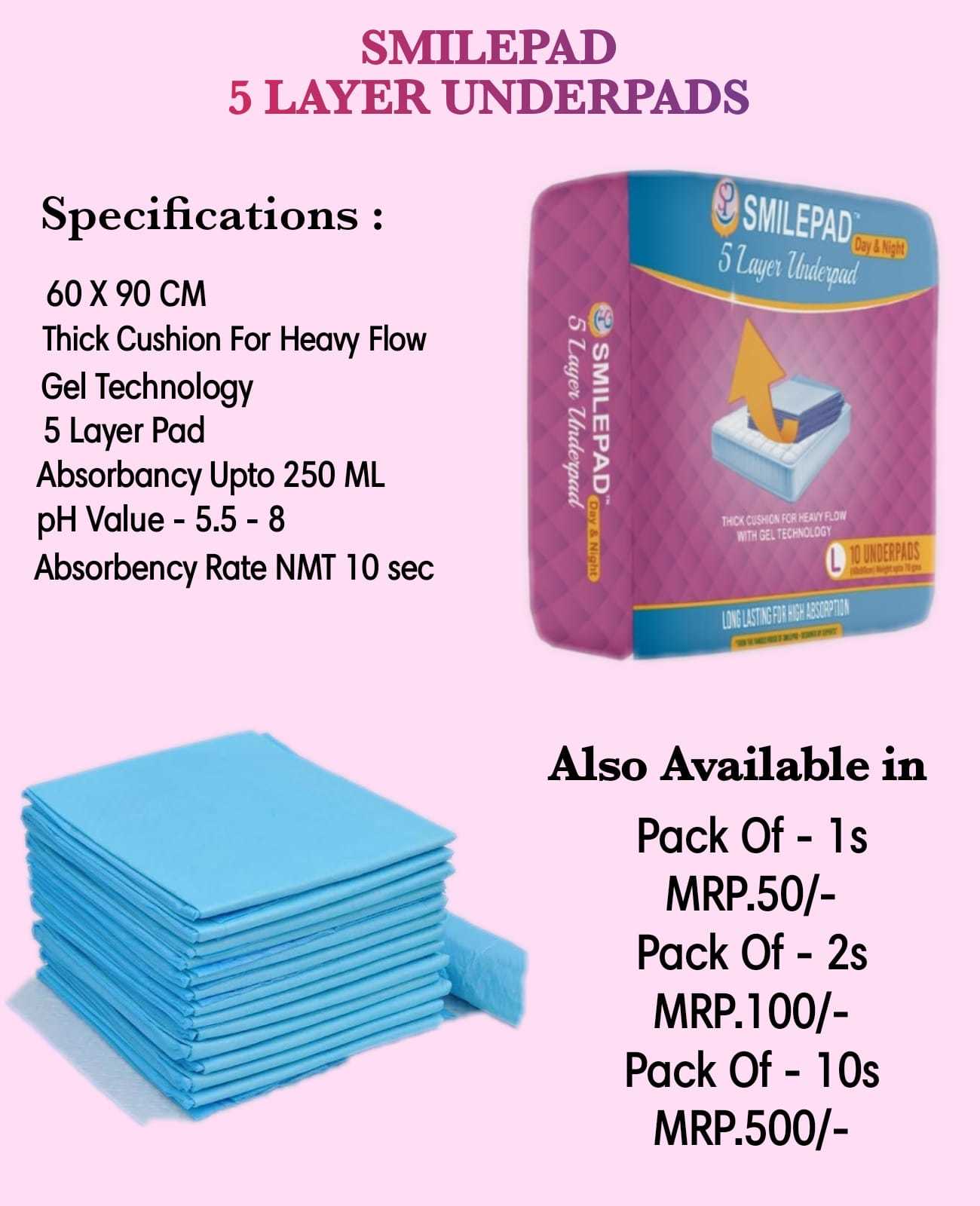 Wooden Pulp And Sap Smilepad Underpads