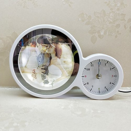 Round Magic Mirror With Clock