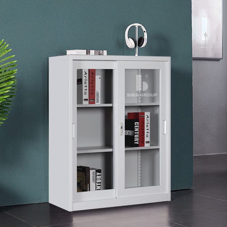 Powder Coating Hot Selling Silding Glass Door File Cabinet