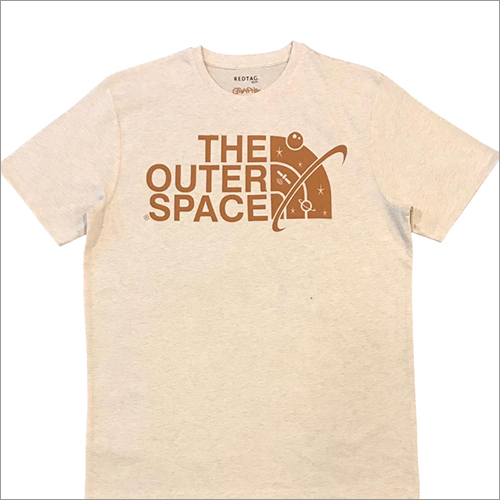 Cotton Mens Round Neck Printed T-Shirt