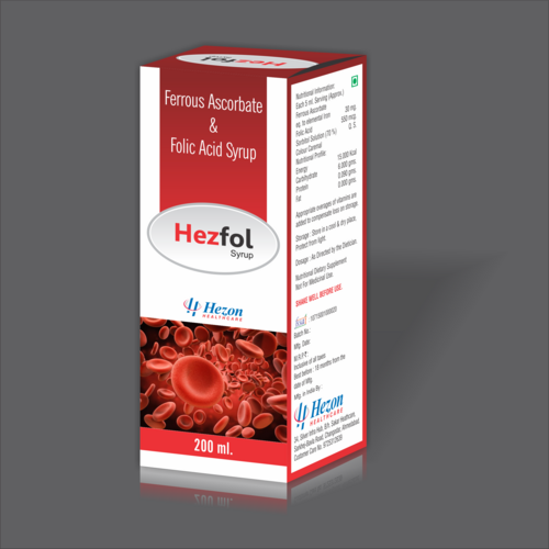 Ferrous Ascorbate And Folic Acid Syrup Health Supplements