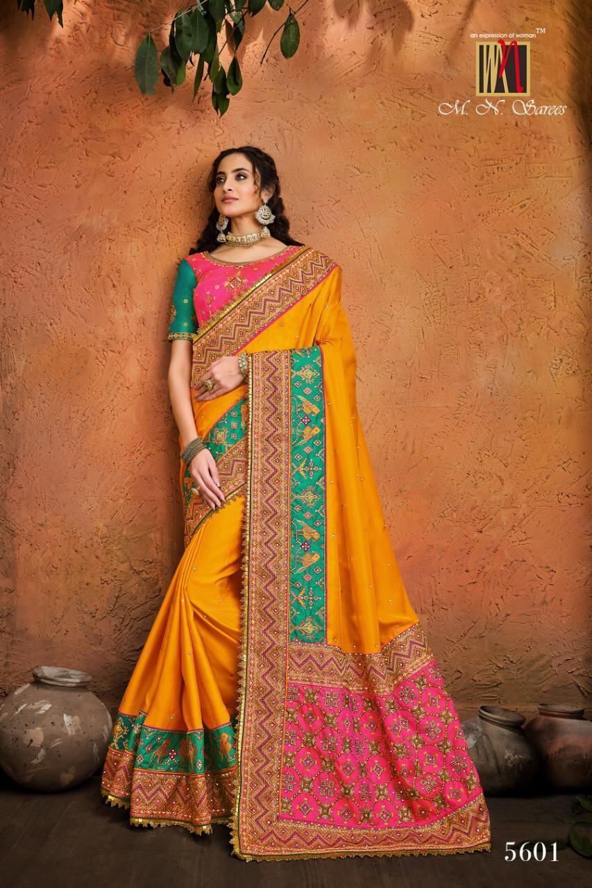 Designer Saree - Georgette Material, Banarasi Style | Stones Closure, Thread Work, Traditional Occasion, Suitable For All Seasons