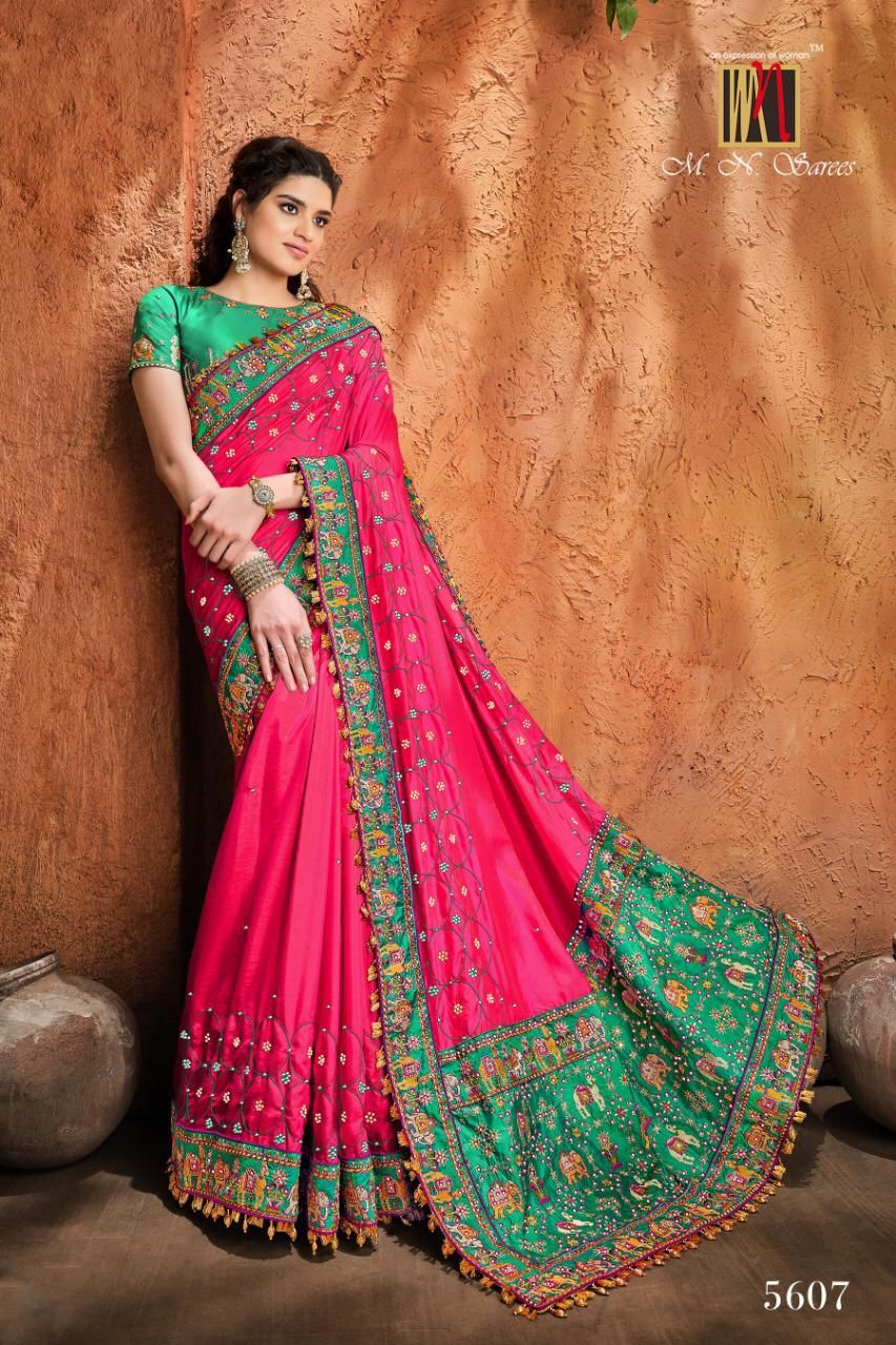 Designer Saree - Georgette Material, Banarasi Style | Stones Closure, Thread Work, Traditional Occasion, Suitable For All Seasons