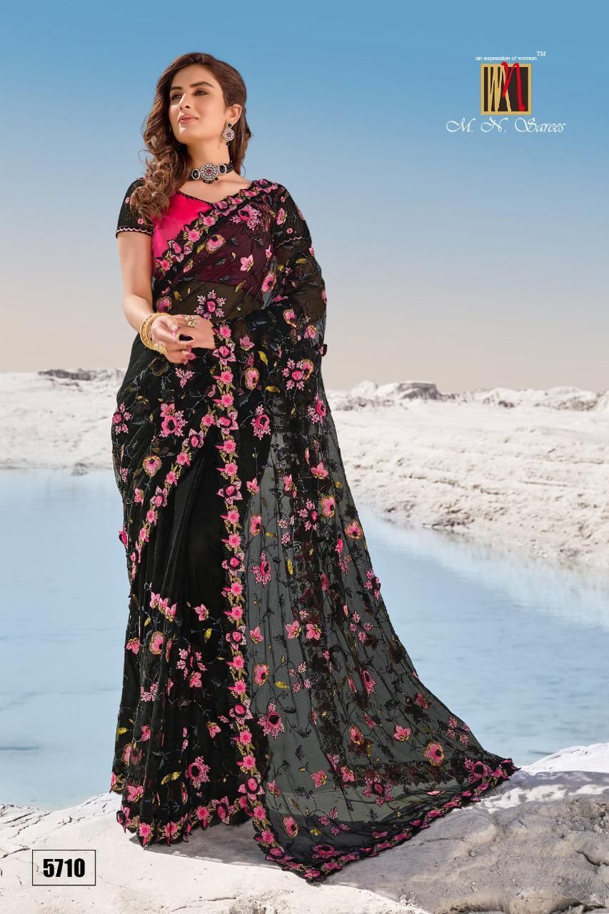 Designer Saree - Georgette Material, Banarasi Style | Stones Closure, Thread Work, Traditional Occasion, Suitable For All Seasons
