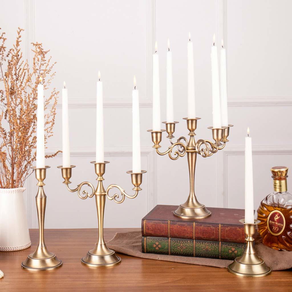 Brass Different Types Of Candelabra And Candle Set
