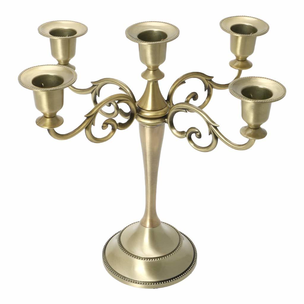 Brass Different Types Of Candelabra And Candle Set