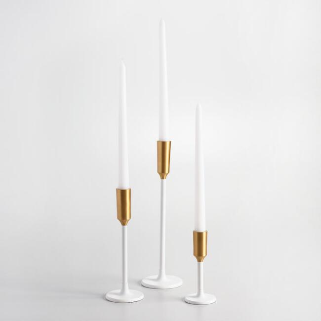 Brass Red Candle Holder
