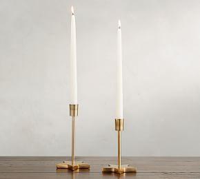 Brass Red Candle Holder