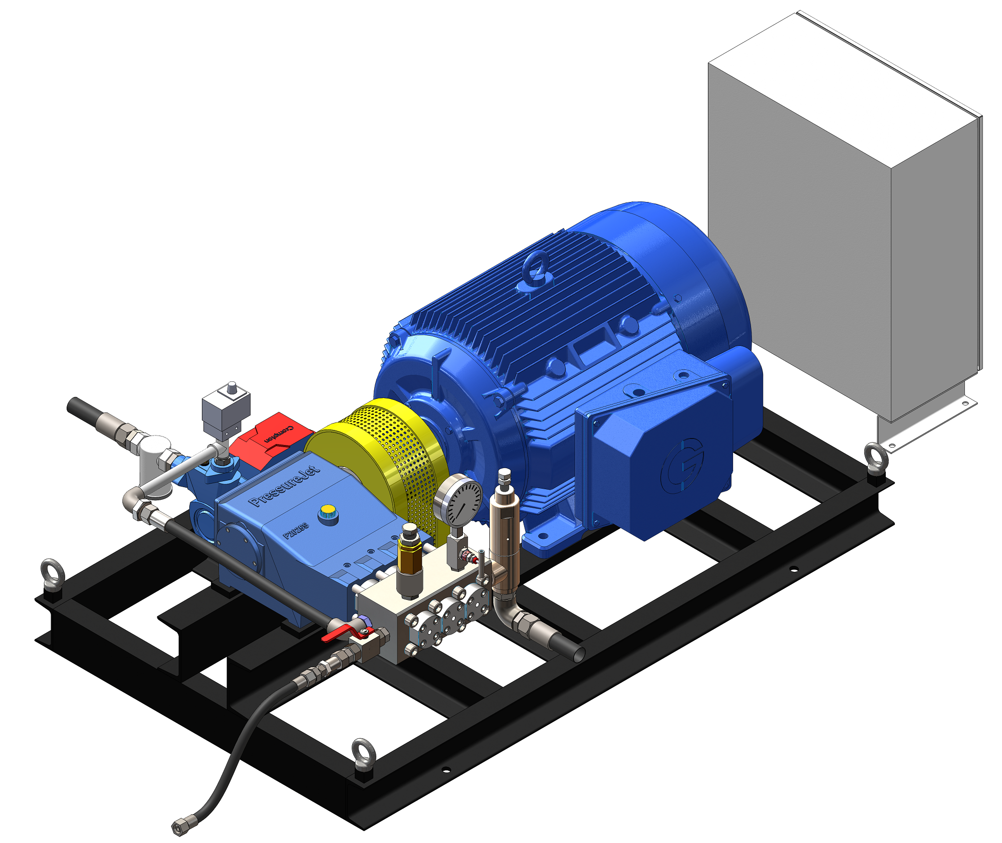 Blue High Pressure Hydro Blasting System