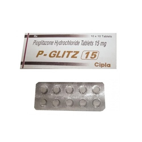 P-Glitz - 15 mg Pioglitazone Hydrochloride Tablets | Decreases Insulin Resistance, Supports Blood Glucose Control for Type 2 Diabetes