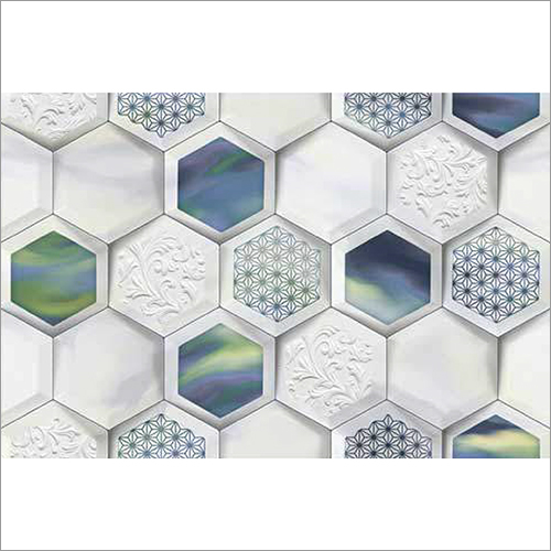 Multi Color 12X18Mm Punch Glossy Finish Wall Tiles